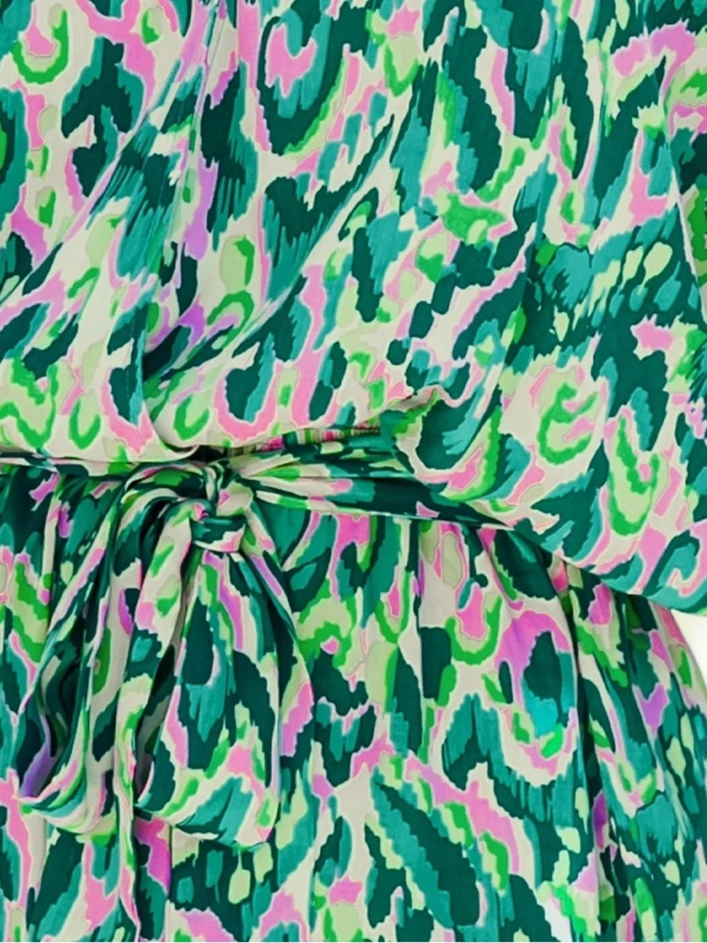 Cupshe Green & Pink Abstract Print Women's Swim Cover-Up Dress - Picture 3 of 6